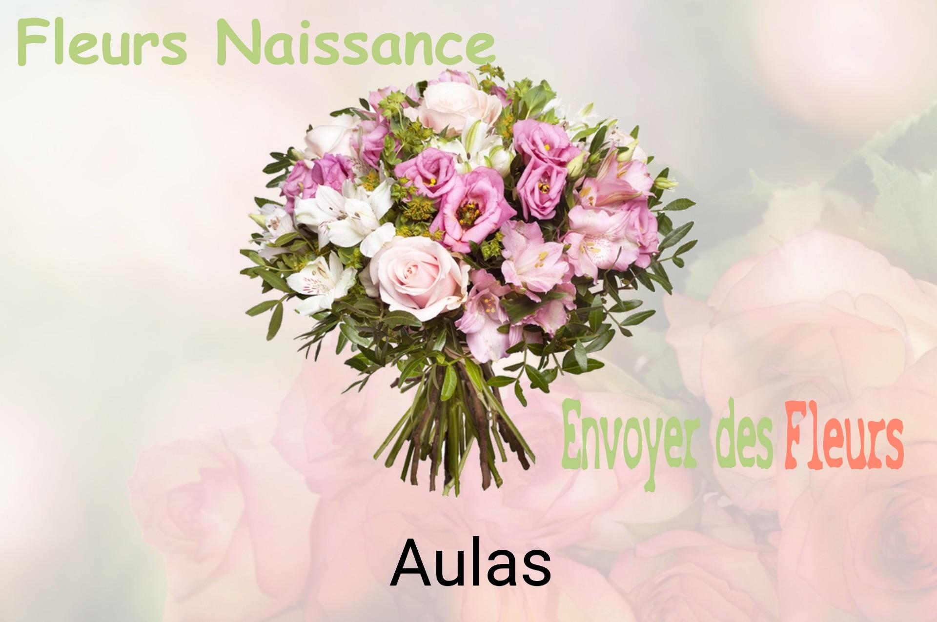 Bouquet de fleurs de naissance livré à Aulas